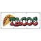 Signmission Tacos Banner Heavy Duty 13 Oz Vinyl with Grommets Single Sided B-96 Tacos - alternate 1